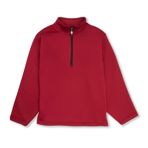 1/4-Zip Performance Fleece Pullover with heat transferred logo [OK012-6133/ELE-RED]