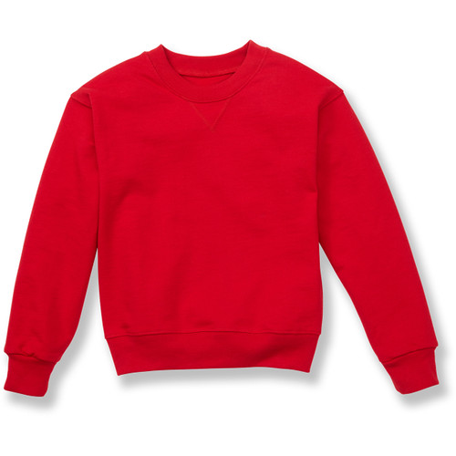 Heavyweight Crewneck Sweatshirt with heat transferred logo [OK012-862/ELE-RED]