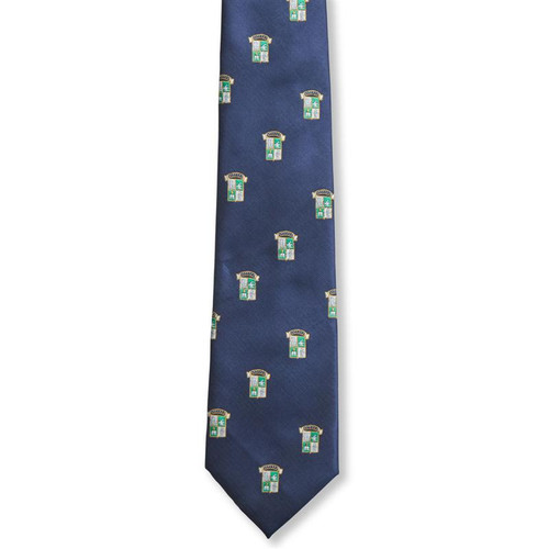 Men's Navy Tie w/Crest [GA060-3-PIN-NAVY]