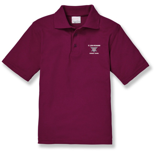 Short Sleeve Polo Shirt with embroidered logo [GA009-KNIT-JNE-MAROON]