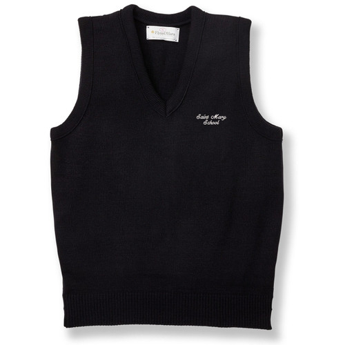V-Neck Sweater Vest with embroidered logo [NY888-6600/MEA-NAVY]