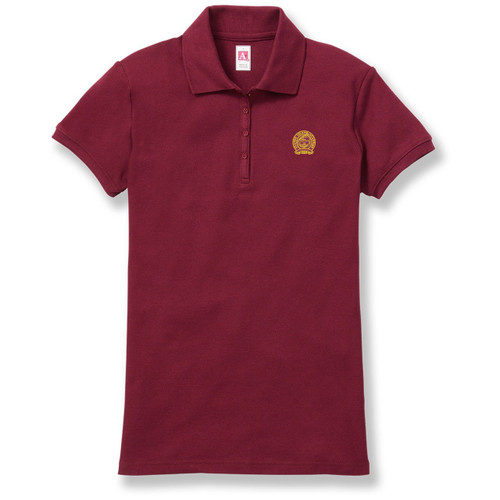 Ladies' Fit Polo Shirt with embroidered logo [NY172-9708-STA-MAROON]