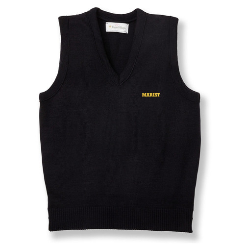 V-Neck Sweater Vest with embroidered logo [GA018-6600/MAT-NAVY]