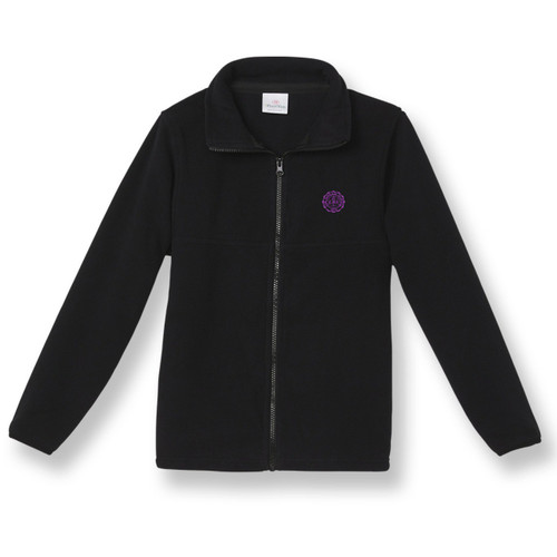 Full-Zip Fleece Jacket with embroidered logo [TX204-SA25/KIK-BLACK]
