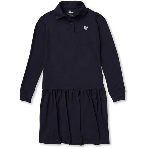 Long Sleeve Jersey Knit Dress with embroidered logo [TN013-7637/FRN-DK NAVY]