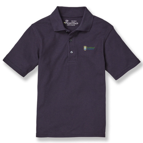 Short Sleeve Polo Shirt with embroidered logo [TN010-KNIT-MIN-DK NAVY]