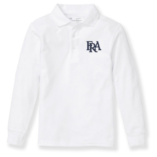 Long Sleeve Polo Shirt with embroidered logo [TN013-KNIT/FRN-WHITE]