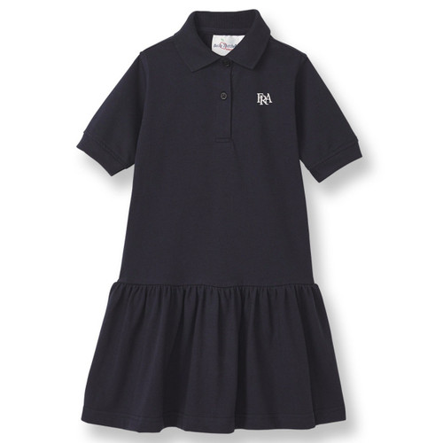 Short Sleeve Jersey Knit Dress with embroidered logo [TN013-7737-FRN-DK NAVY]