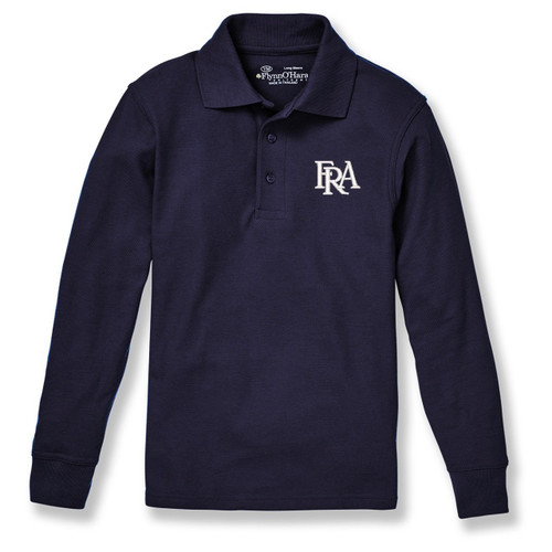 Long Sleeve Polo Shirt with embroidered logo [TN013-KNIT/FRN-DK NAVY]