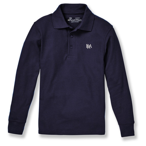 Long Sleeve Polo Shirt with embroidered logo [TN013-KNIT/FRN-DK NAVY]