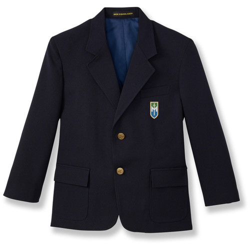 Youth Polyester Blazer with embroidered logo [TN010-BOYS/MIN-NAVY]