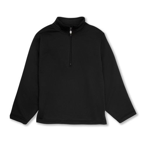 1/4-Zip Performance Fleece Pullover with embroidered logo [TN017-6133/HEN-BLACK]