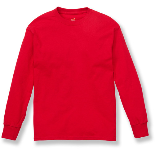 Long Sleeve T-Shirt with heat transferred logo [PA151-366-RED]