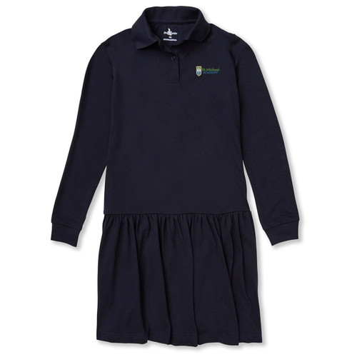 Long Sleeve Jersey Knit Dress with embroidered logo [TN010-7637/MIN-DK NAVY]