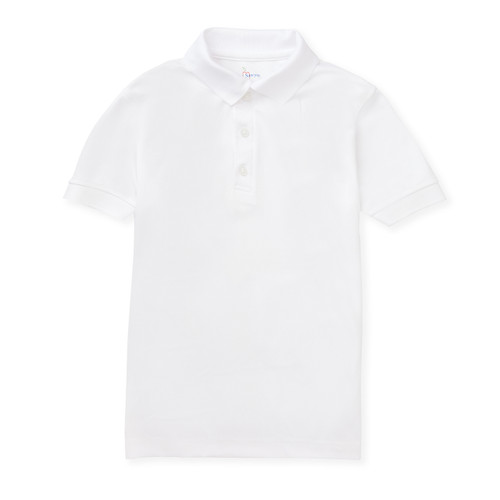 Performance Polo Shirt with heat transferred logo [TN009-8500-BEA-WHITE]
