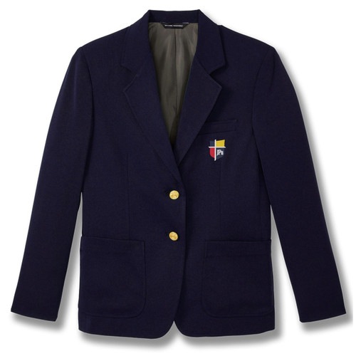 Girls' Polyester Blazer with embroidered logo [TX201-2000/JPP-NAVY]