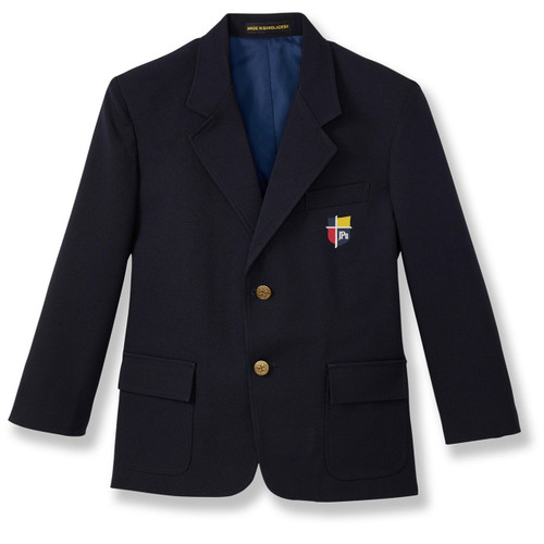 Youth Polyester Blazer with embroidered logo [TX201-BOYS/JPP-NAVY]