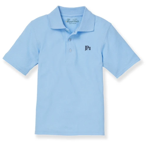 Short Sleeve Polo Shirt with embroidered logo [TX201-KNIT-JPP-BLUE]