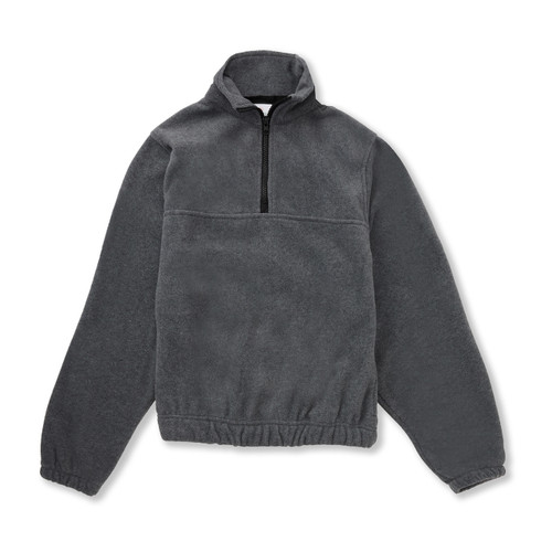 1/4 Zip Fleece Jacket with embroidered logo [MD148-SA19/CBP-CHARCOAL]