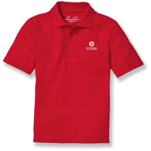 Short Sleeve Polo Shirt with embroidered logo [TX223-KNIT-THA-RED]
