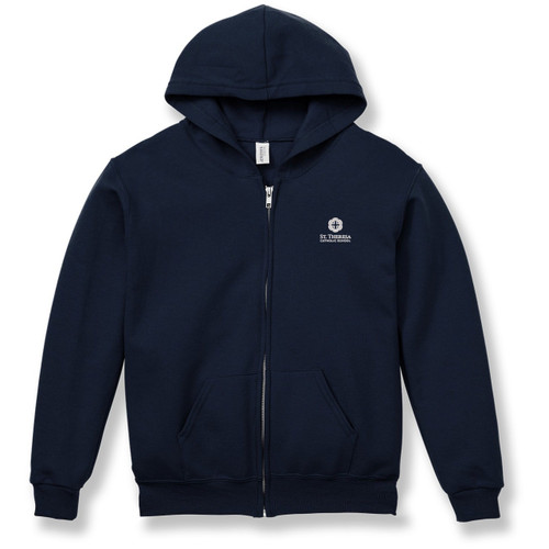 Full-Zip Hooded Sweatshirt with embroidered logo [TX223-993/THA-NAVY]