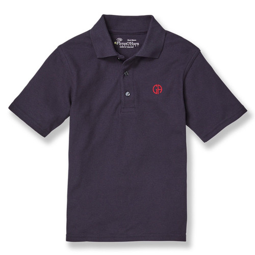 Short Sleeve Polo Shirt with embroidered logo [PA584-KNIT-GFW-DK NAVY]