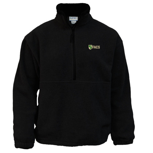 1/4 Zip Fleece Jacket with embroidered logo [TN001-SA19/FIA-BLACK]