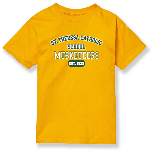 Short Sleeve T-Shirt with heat transferred logo [FL061-362-TFL-GOLD]