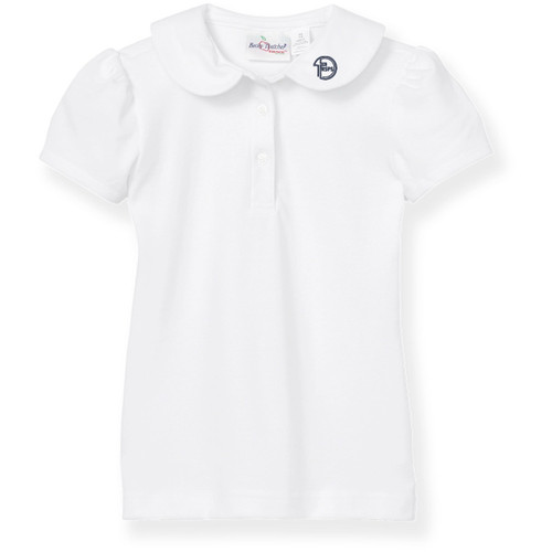 Peterpan Collar Polo with embroidered logo [MD146-7744/RPG-WHITE]