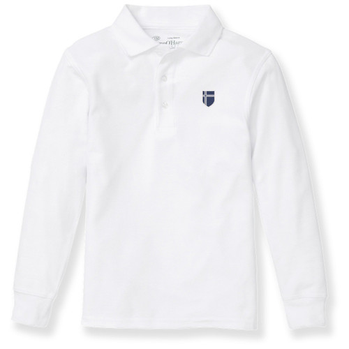 Long Sleeve Polo Shirt with embroidered logo [TX209-KNIT/SEH-WHITE]