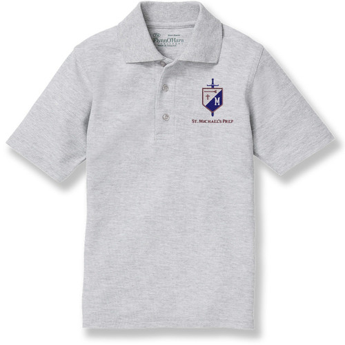 Short Sleeve Polo Shirt with embroidered logo [TX191-KNIT-MPA-ASH]