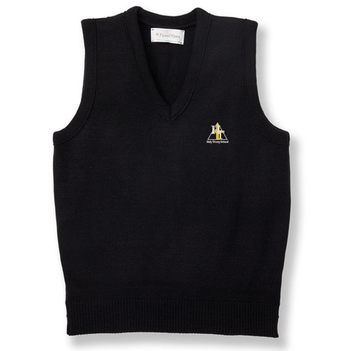 V-Neck Sweater Vest with embroidered logo [NJ293-6600/HOT-NAVY]