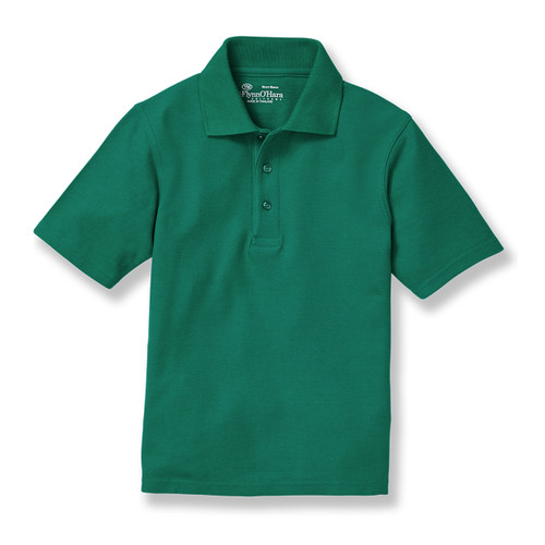 Short Sleeve Polo Shirt with heat transferred logo [TN025-KNIT-JVG-HUNTER]