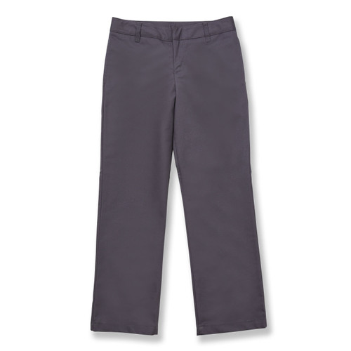 Girls' Flat Front Slacks [NJ092-15-FLAT-GRAPHITE]