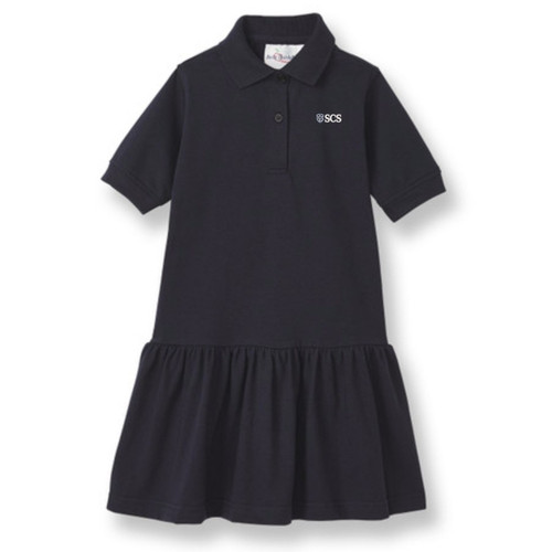 Short Sleeve Jersey Knit Dress with embroidered logo [TX070-7737-SWC-DK NAVY]