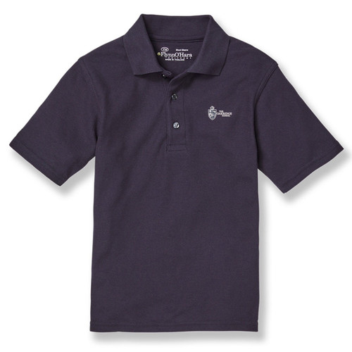 Short Sleeve Polo Shirt with embroidered logo [TX216-KNIT-OAK-DK NAVY]