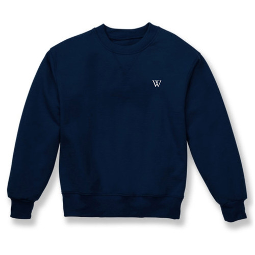 Heavyweight Crewneck Sweatshirt with embroidered logo [GA041-862/WEA-NAVY]