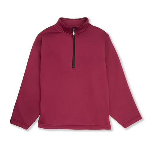 1/4-Zip Performance Fleece Pullover with embroidered logo [MD279-6133/MAR-WINE]