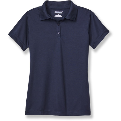 Girl's Performance Polo with heat transferred logo [NJ088-7728-GAR-NAVY]