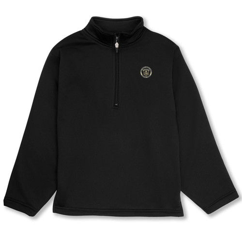 1/4-Zip Performance Fleece Pullover with embroidered logo [VA084-6133/STC-BLACK]