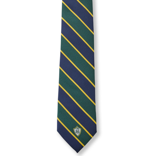 Striped Tie w/ Single Logo [FL061-3-TFL-NV/GN/YE]