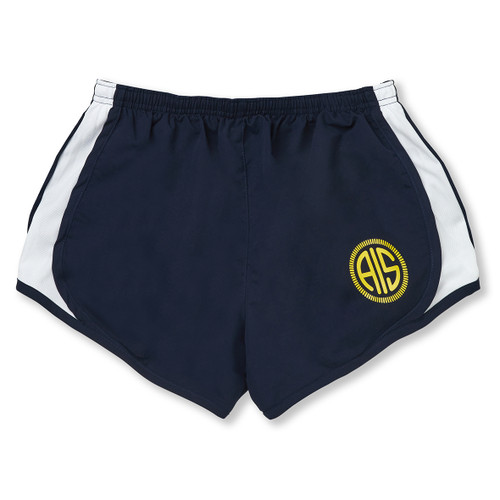 Polyester Sport Short with heat transferred logo [PA778-6102-NV/WH]