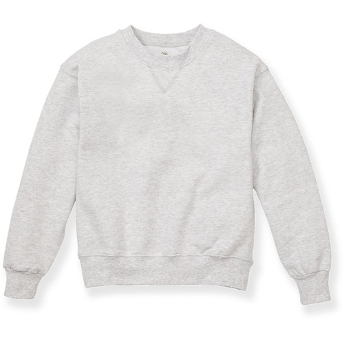 Heavyweight Crewneck Sweatshirt with heat transferred logo [TX138-862/GHT-ASH]