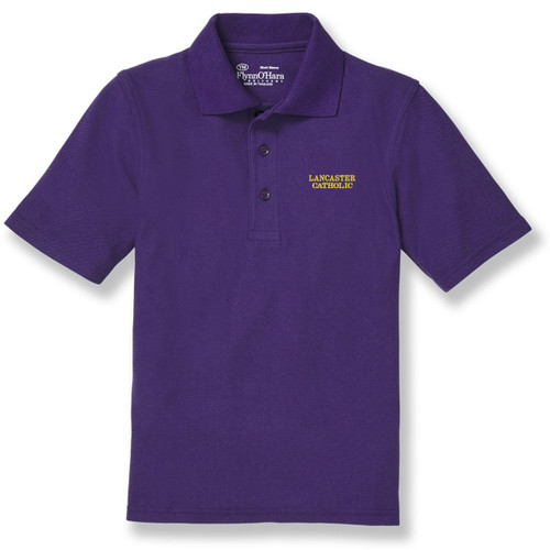 Short Sleeve Polo Shirt with embroidered logo [PA133-KNIT-LCH-PURPLE]