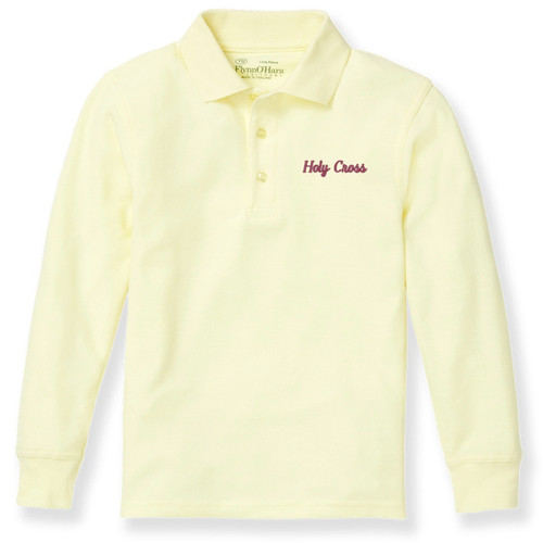 Long Sleeve Polo Shirt with embroidered logo [PA650-KNIT/HCL-YELLOW]