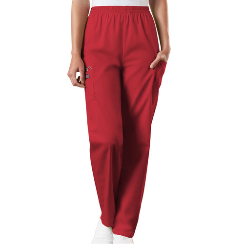 Ladies Cargo Scrub Pants [DC007-4200-RED]