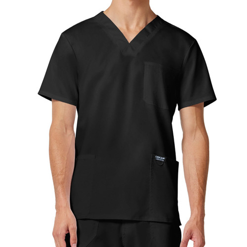Men's Proflex V-NEck Top with embroidered logo [TX254-4253-TSE-BLACK]