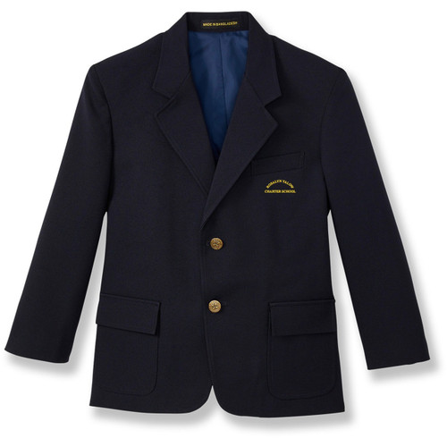 Youth Polyester Blazer with embroidered logo [NY354-BOYS/RYB-NAVY]