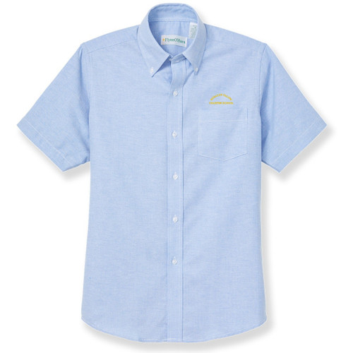 Short Sleeve Oxford Shirt with embroidered logo [NY354-OX-S RYB-BLUE]