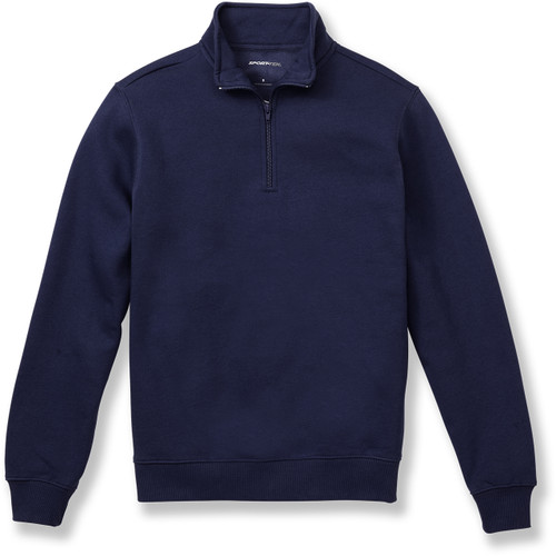 1/4 Zip Sweatshirt with heat transferred logo [NJ079-ST253-NAVY]